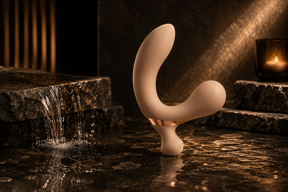 LUXXXE Moto dual-stimulation vibrator highlighting powerful performance