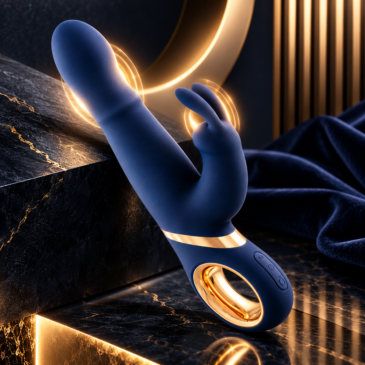 LUXXXE Pissa rotating rabbit vibrator highlighting targeted external stimulation