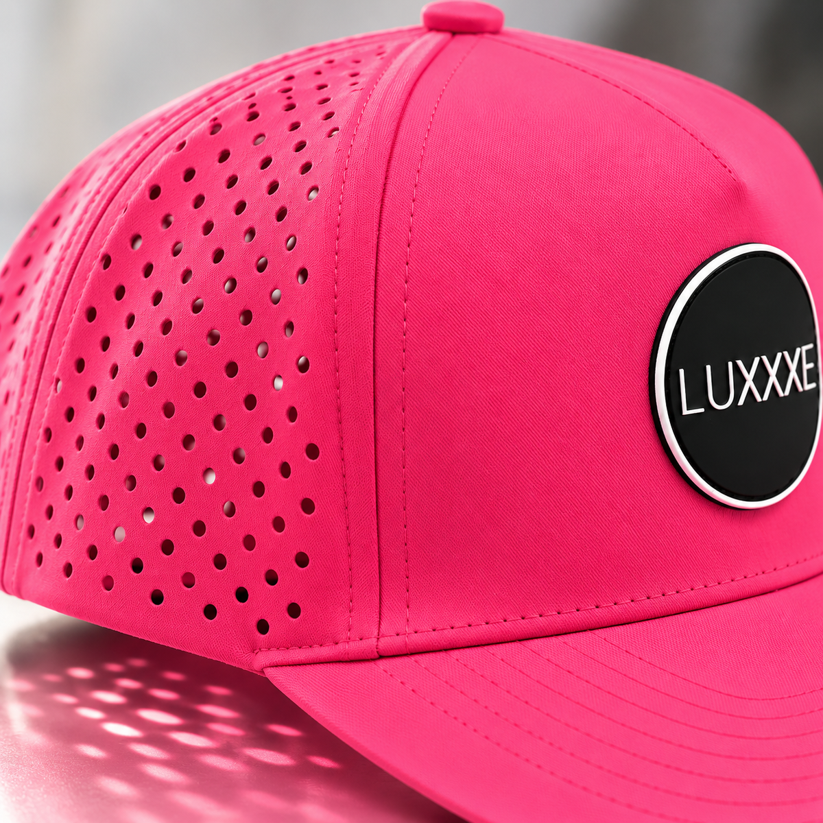 LUXXXE Wave waterproof hat showcasing its breathable performance design