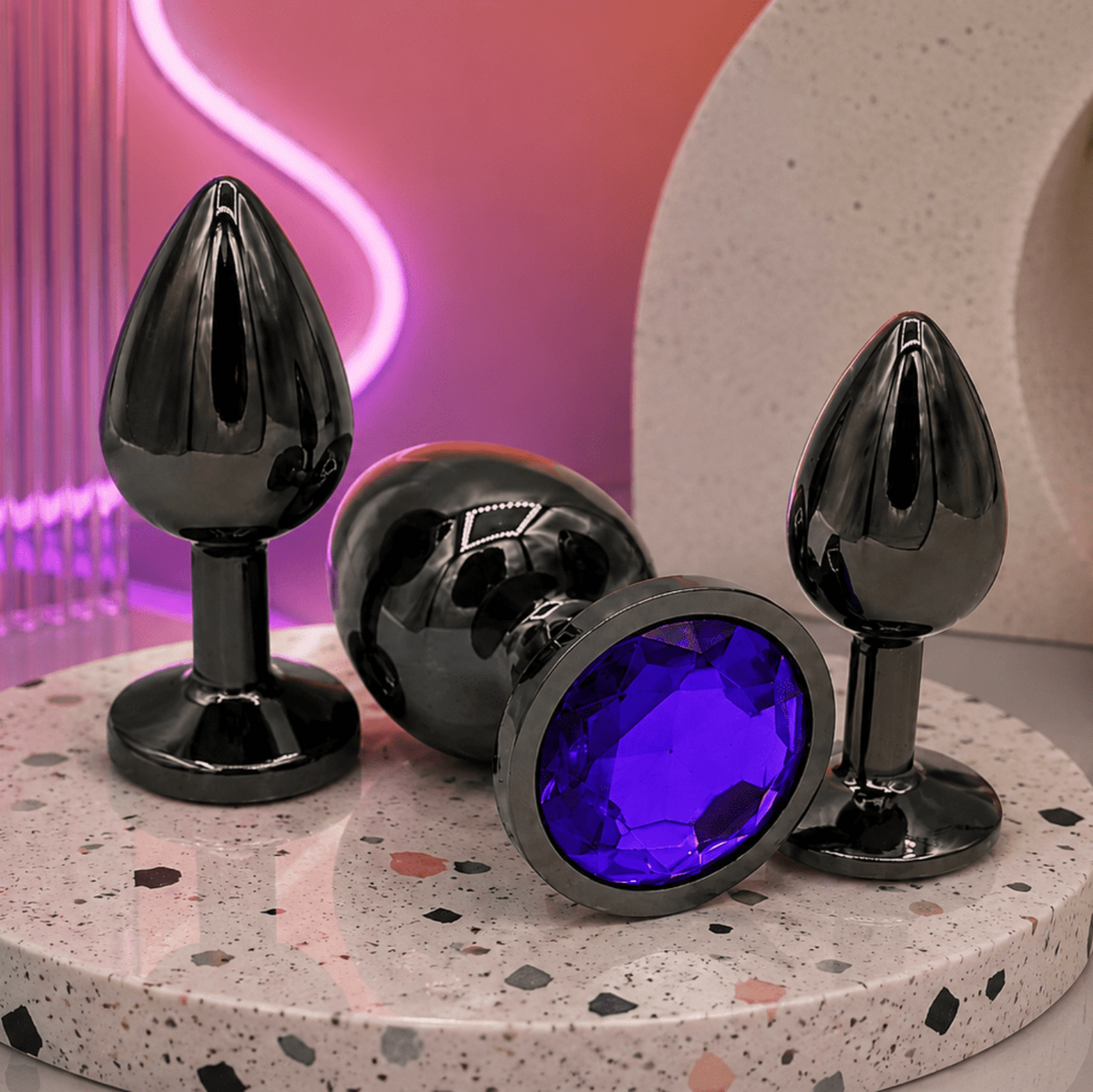 Noir™ Stainless Steel Plug Set - LUXXXE