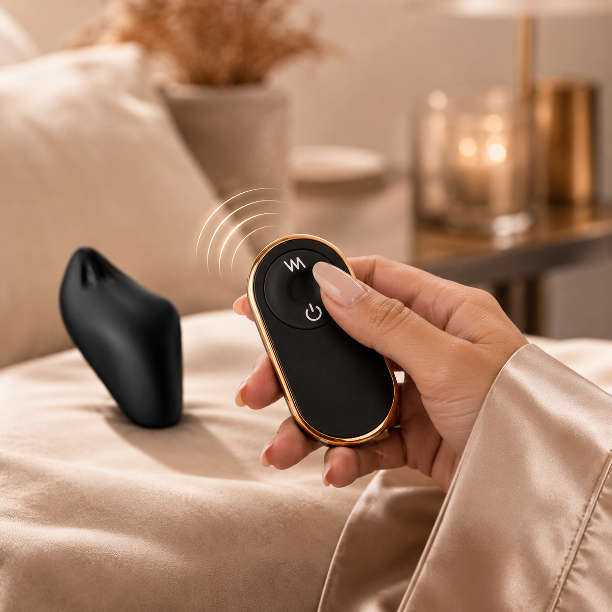 LUXXXE Kirra wearable vibrator showcasing its compact ergonomic design