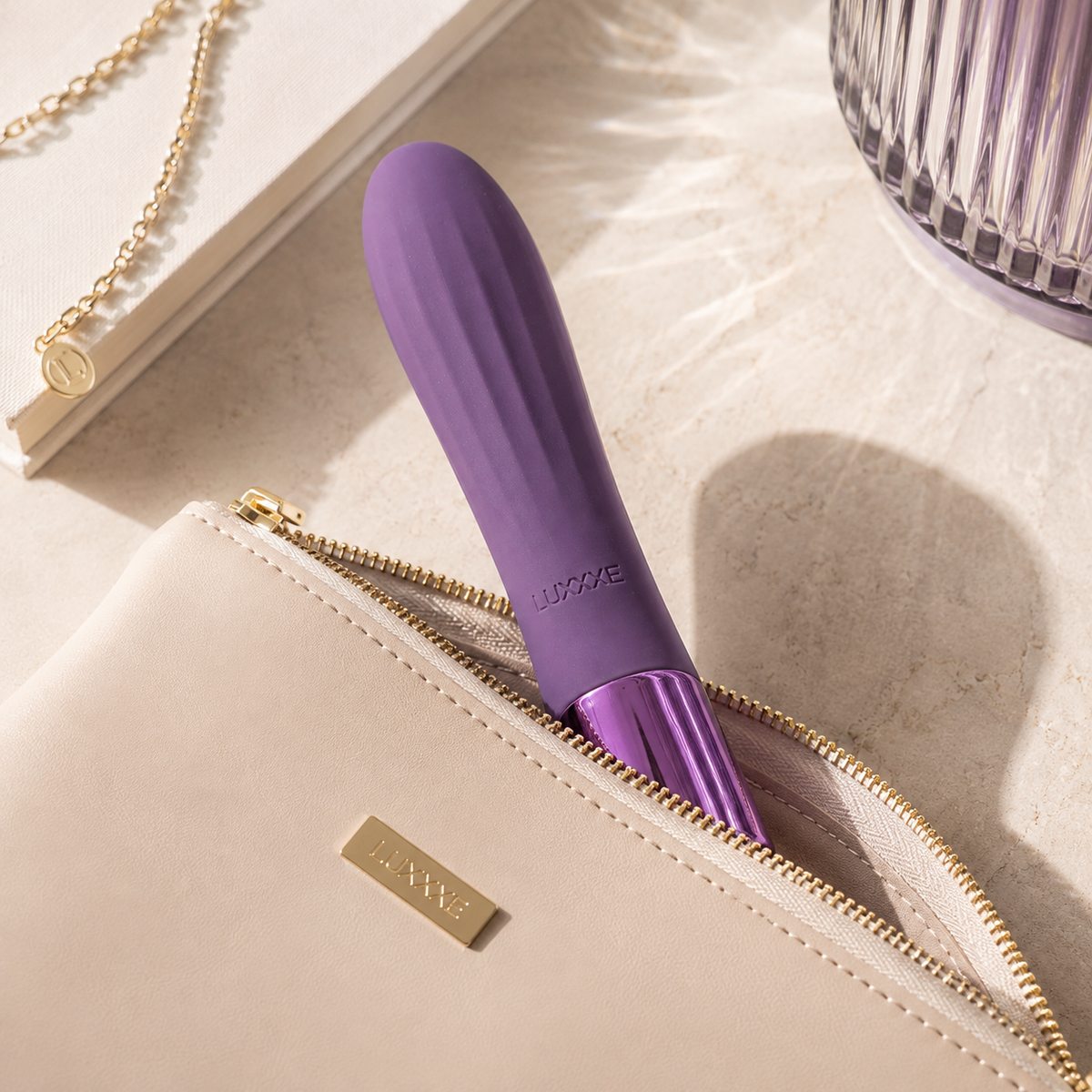LUXXXE Lila bullet vibrator highlighting its smooth premium silicone finish