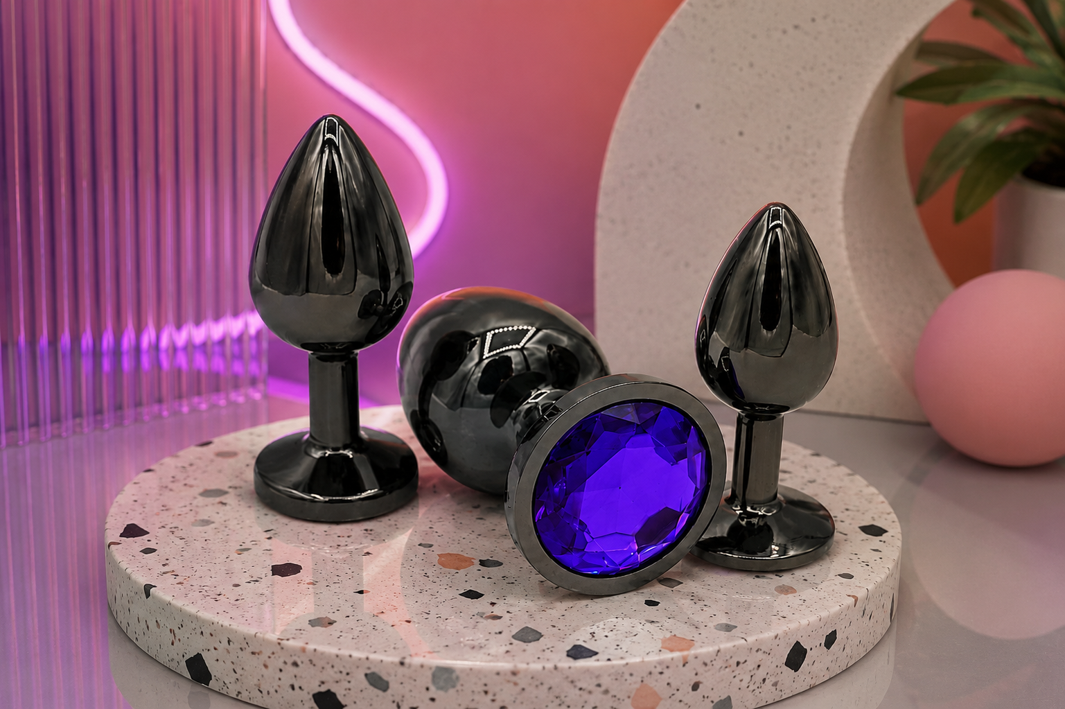 Noir™ Stainless Steel Plug Set