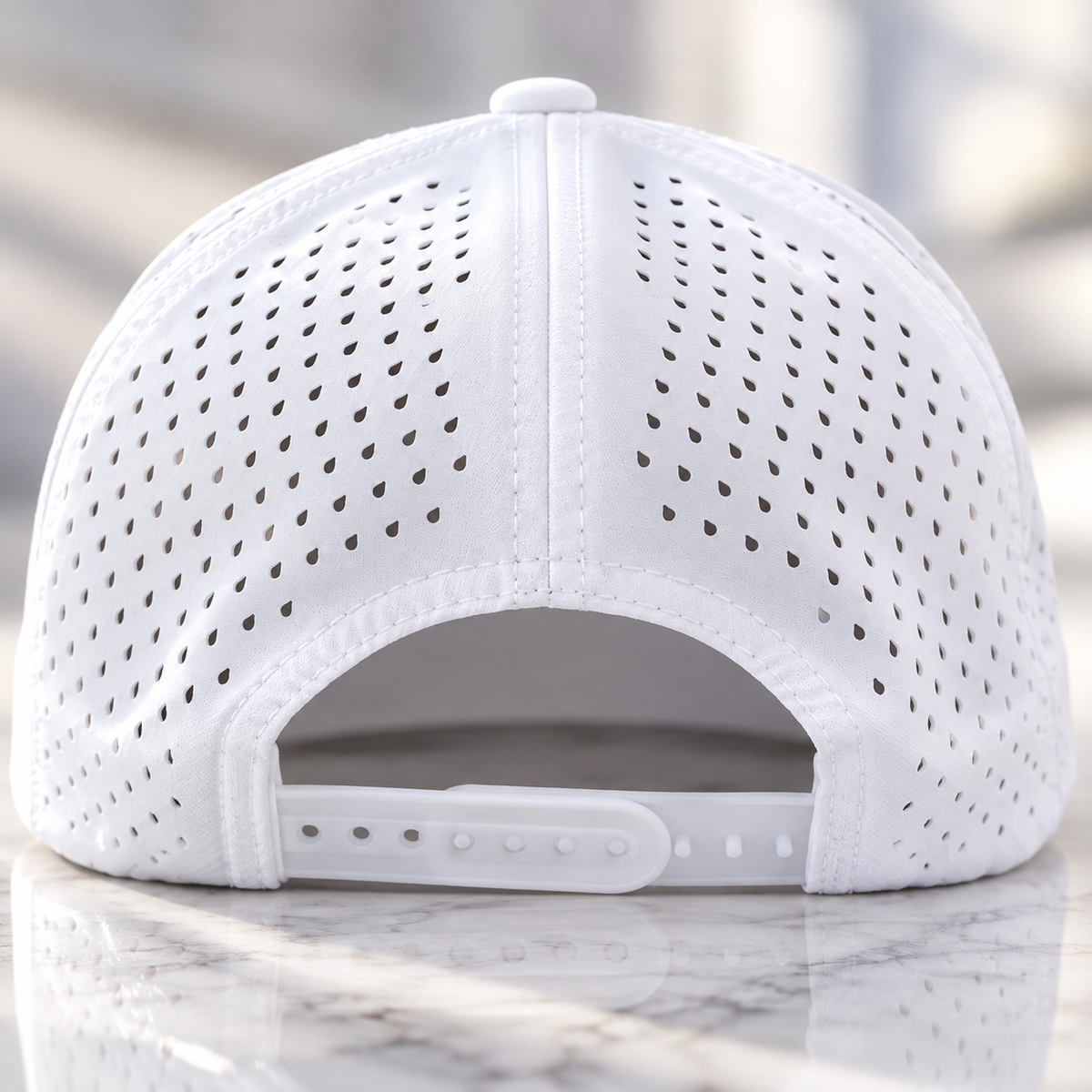 LUXXXE Wave waterproof hat showcasing its lightweight breathable design